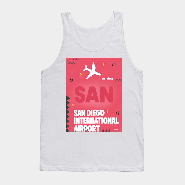 San Diego SAN airport code Tank Top by Woohoo